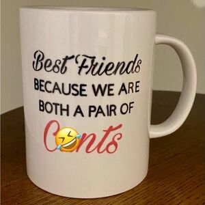Cricut White and Pink Best Friends Mug